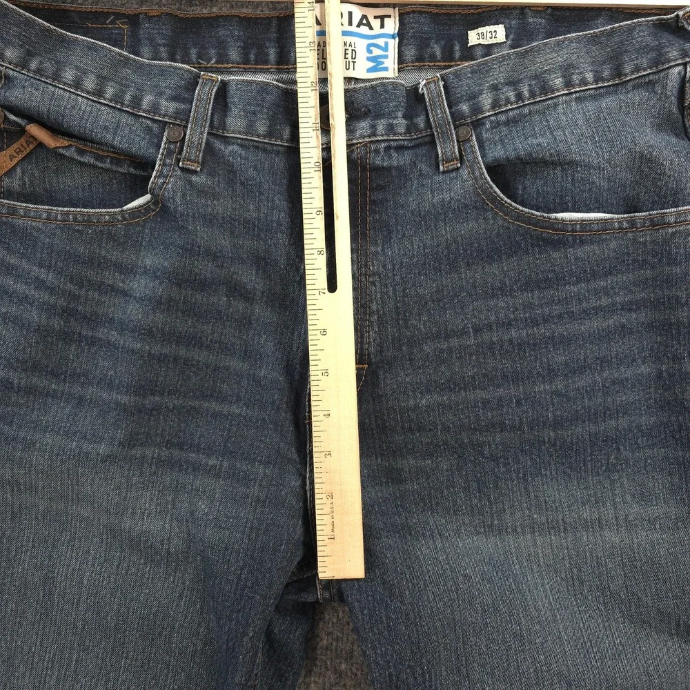 Ariat Jeans Mens 38x29 Blue M2 Pro Series Ray Relaxed Bootcut Stretch Denim